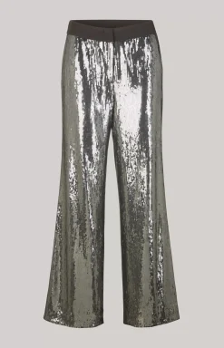 Sequined Trousers in Grey