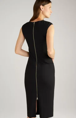 Shift Dress with Stretch in Black