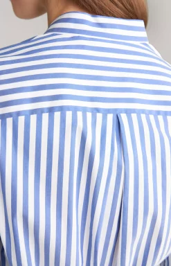 Shirt Dress in Blue/White Stripes