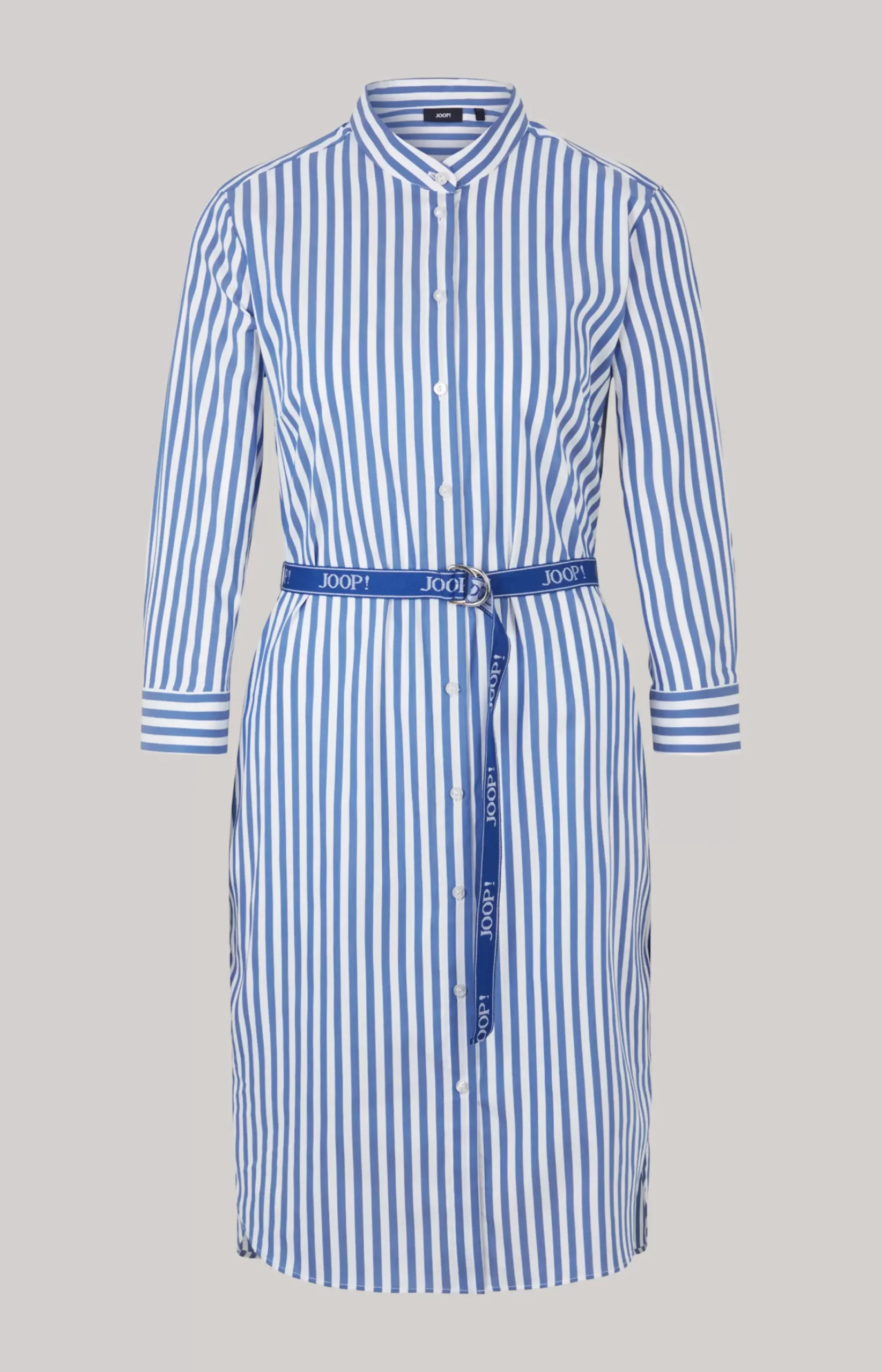 Shirt Dress in Blue/White Stripes