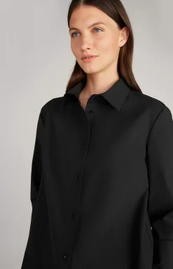 Shirt-style Blouse in Black