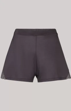 Shorts with Lace in Anthracite