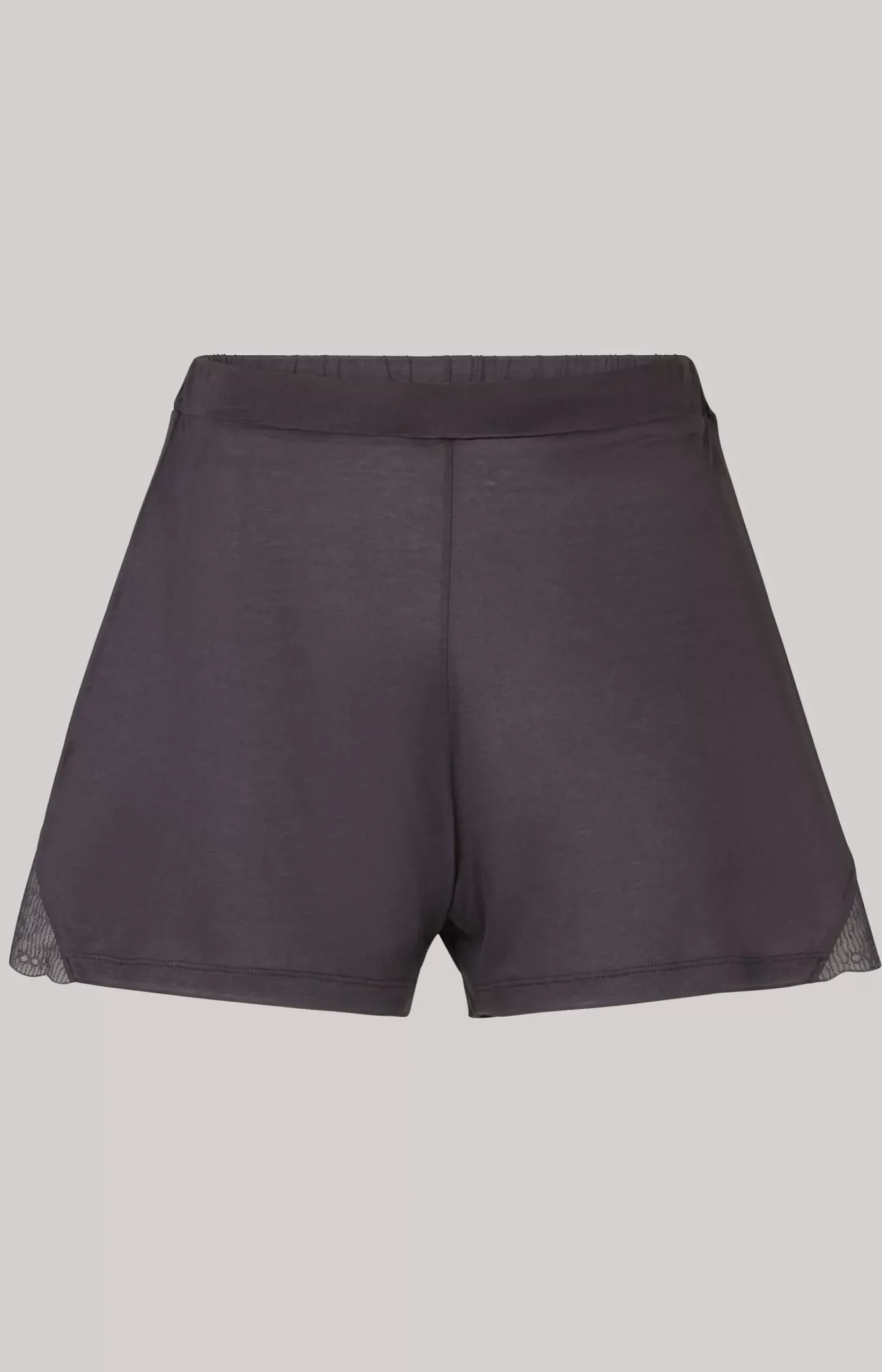 Shorts with Lace in Anthracite