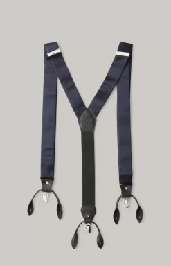 Silk Braces in Dark Blue