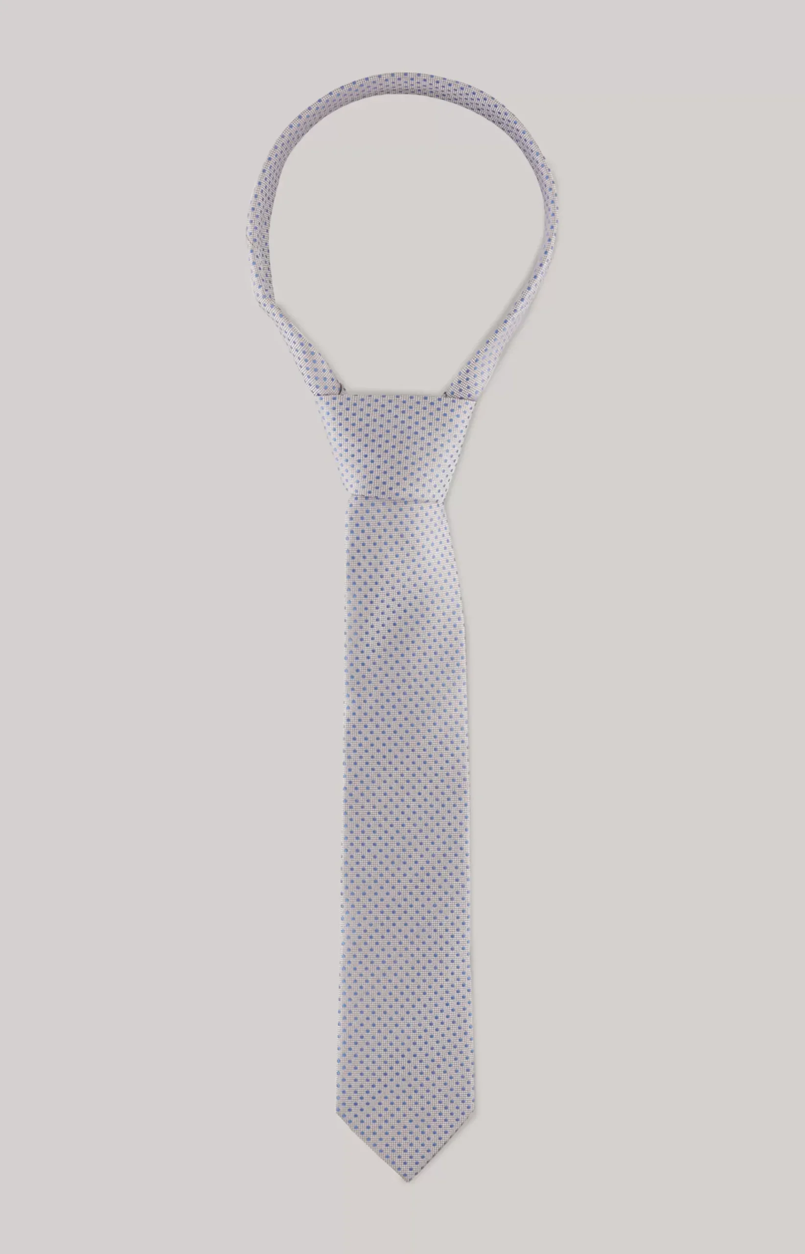 Silk Tie in Light Brown/Light Grey