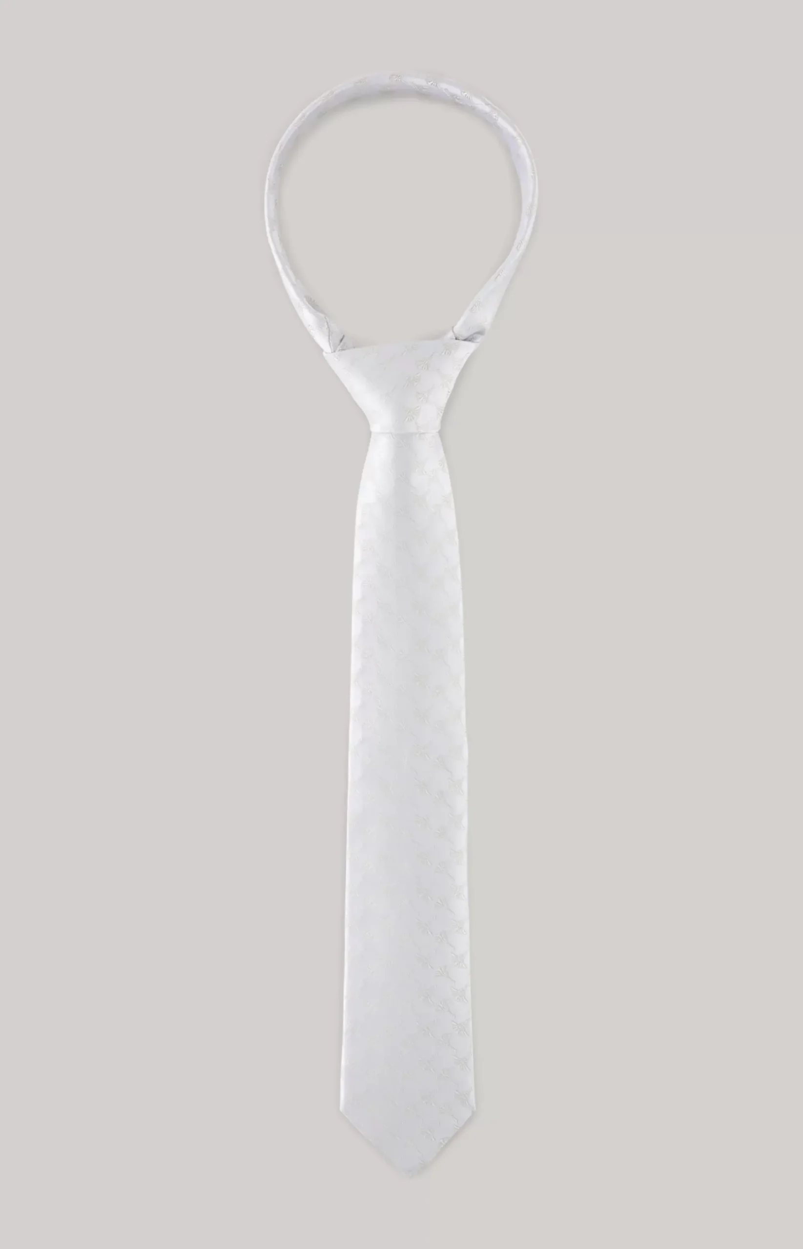 Silk tie in silver