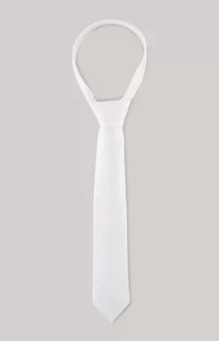 Silk tie in white