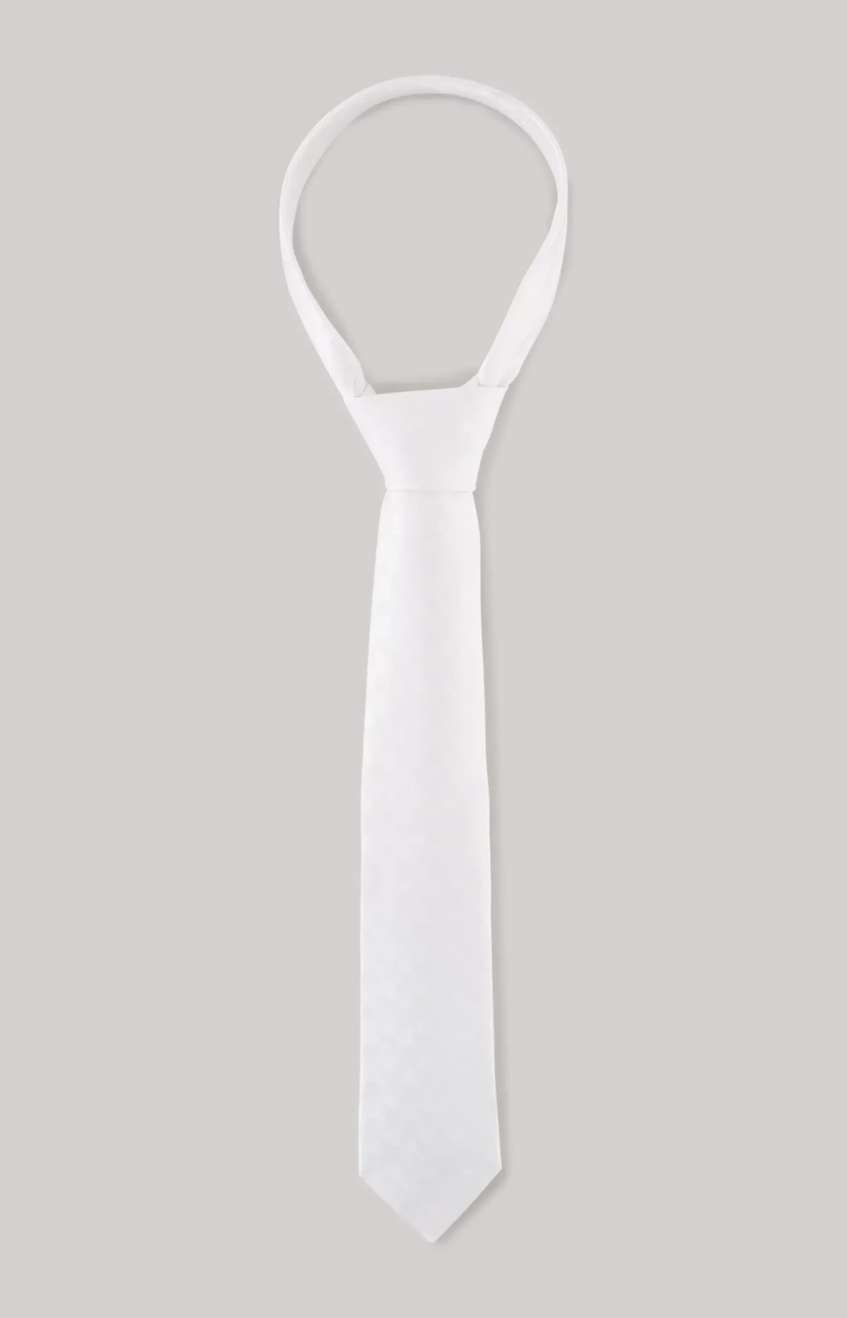 Silk tie in white