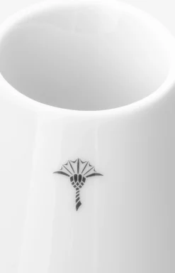 Single Cornflower Carafe/Vase in White - 18 cm height