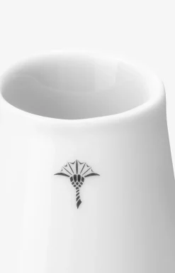 Single Cornflower Carafe/Vase in White - 13 cm height