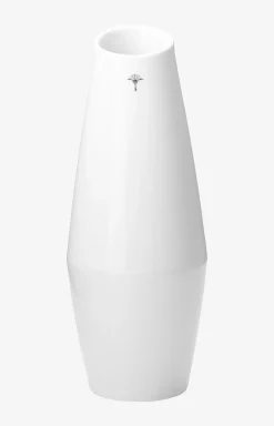 Single Cornflower Carafe/Vase in White - 25 cm height