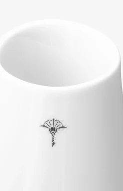 Single Cornflower Carafe/Vase in White - 25 cm height