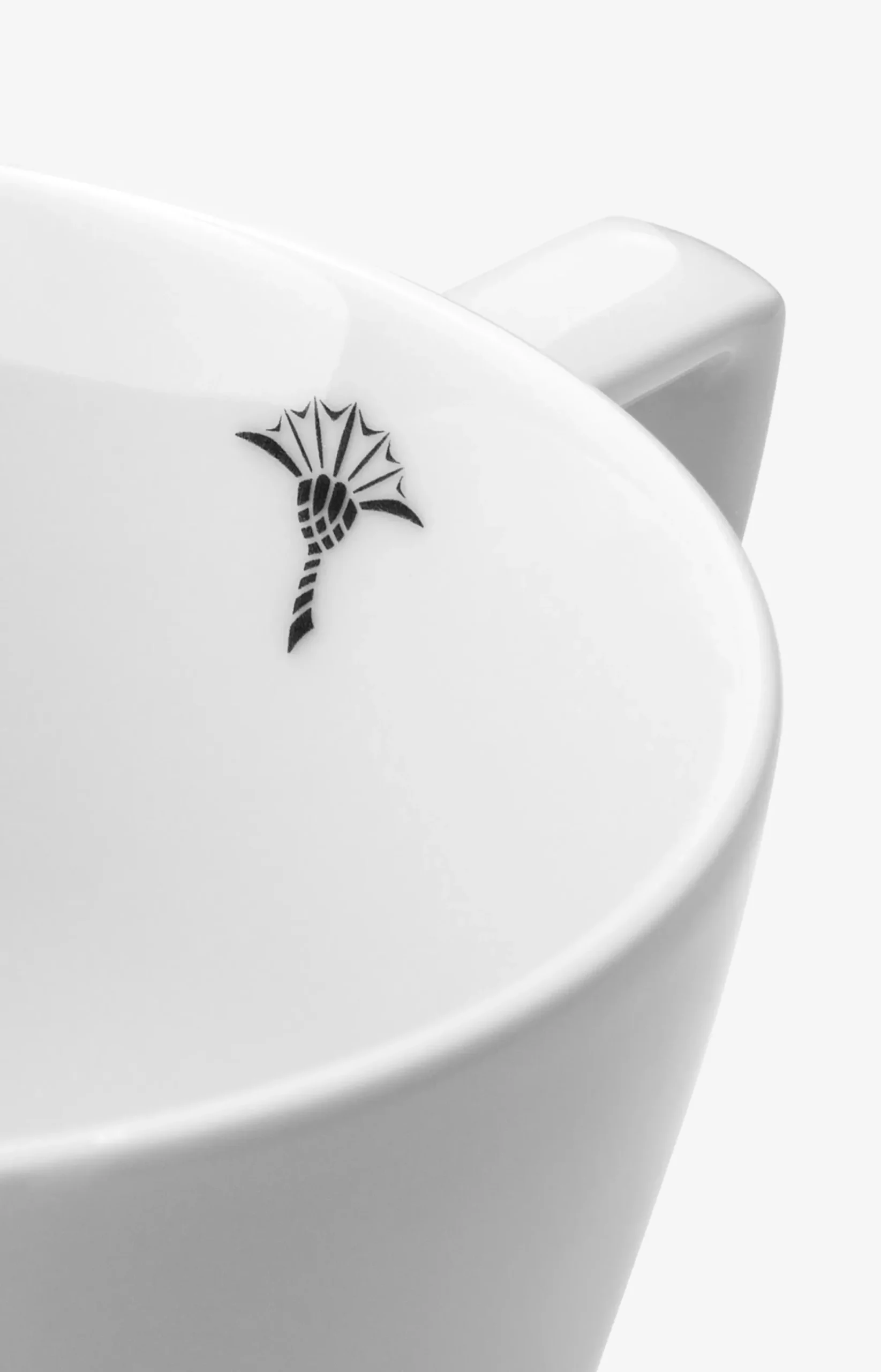 Single Cornflower Cup - Set of 2, White