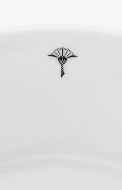 Single Cornflower Dinner Plate - Set of 2 in White