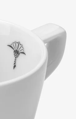 Single Cornflower Expresso Cup - Set of 2 in White