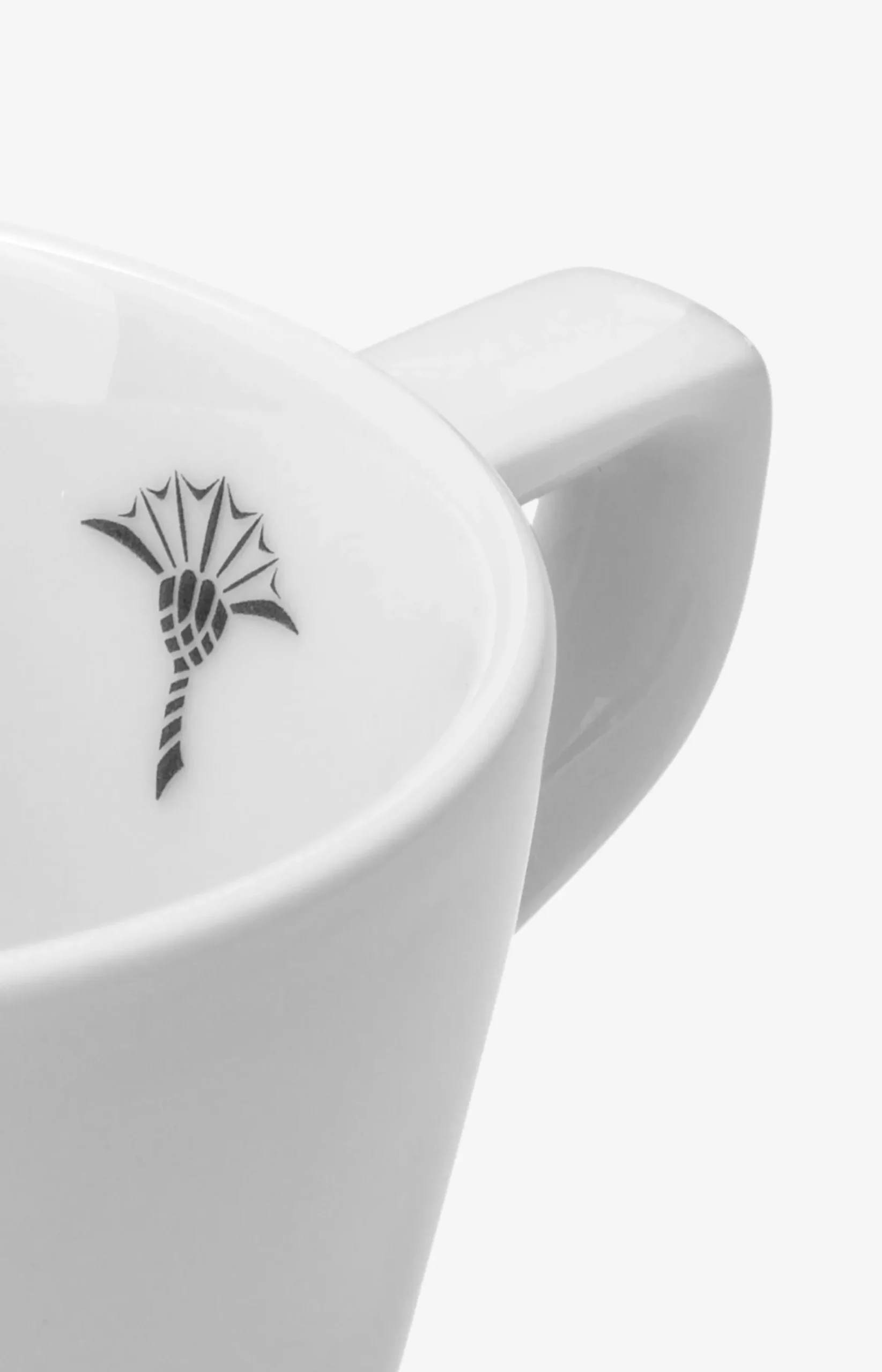 Single Cornflower Expresso Cup - Set of 2 in White