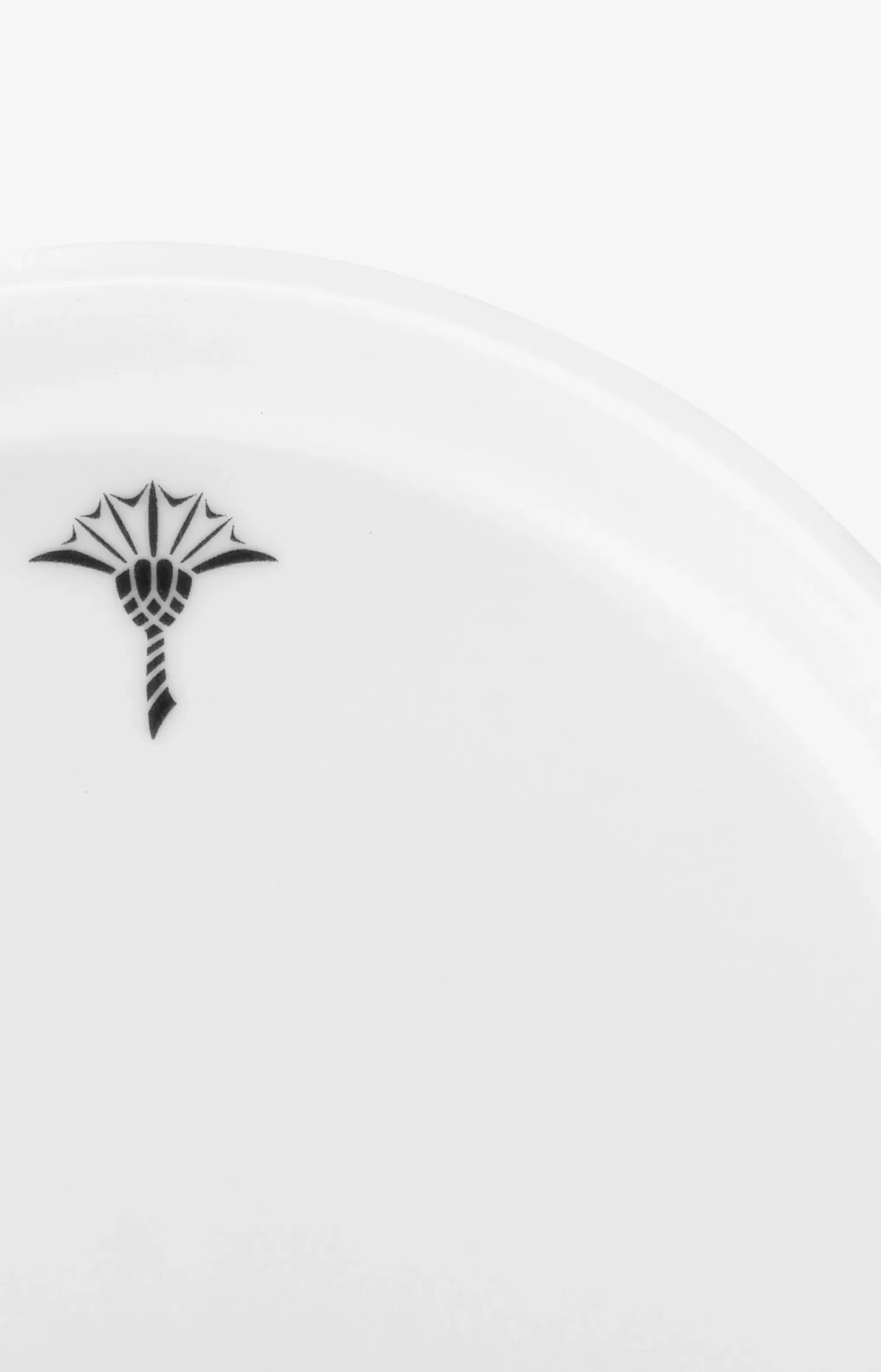 Single Cornflower Lid/Dip Plate in White