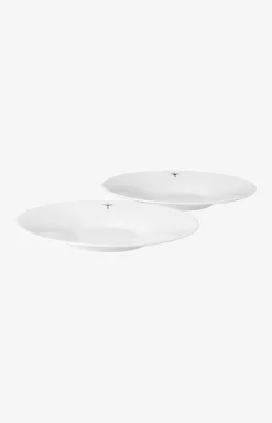 Single Cornflower Saucer - Set of 2 in White
