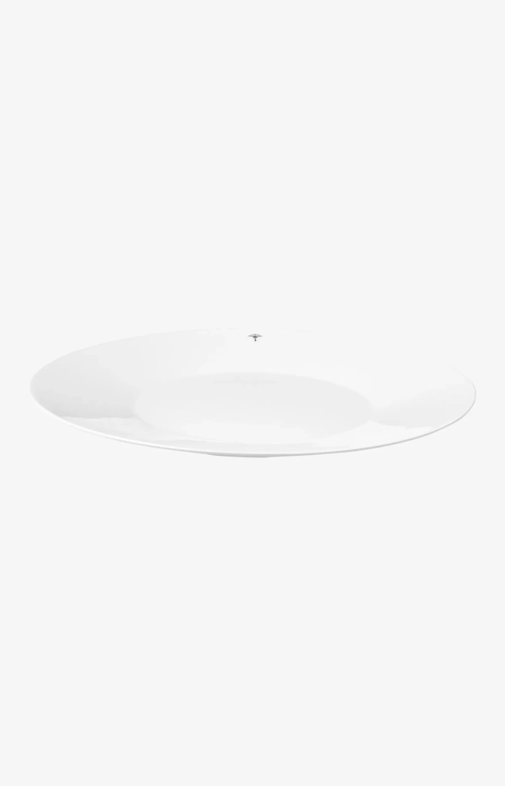Single Cornflower underplate in white