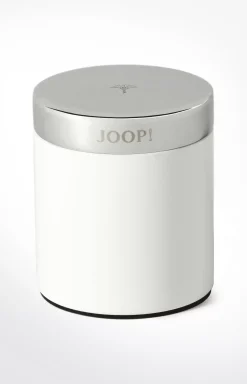 Small Chromeline storage box, silver/white