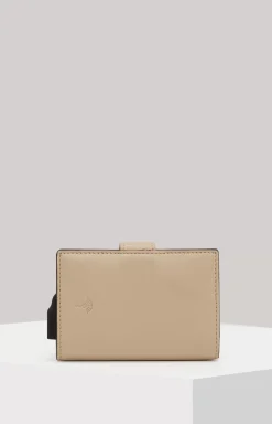 Sofisticato C-Two Leather Card Case in Beige