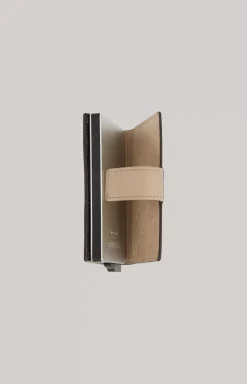 Sofisticato C-Two Leather Card Case in Beige