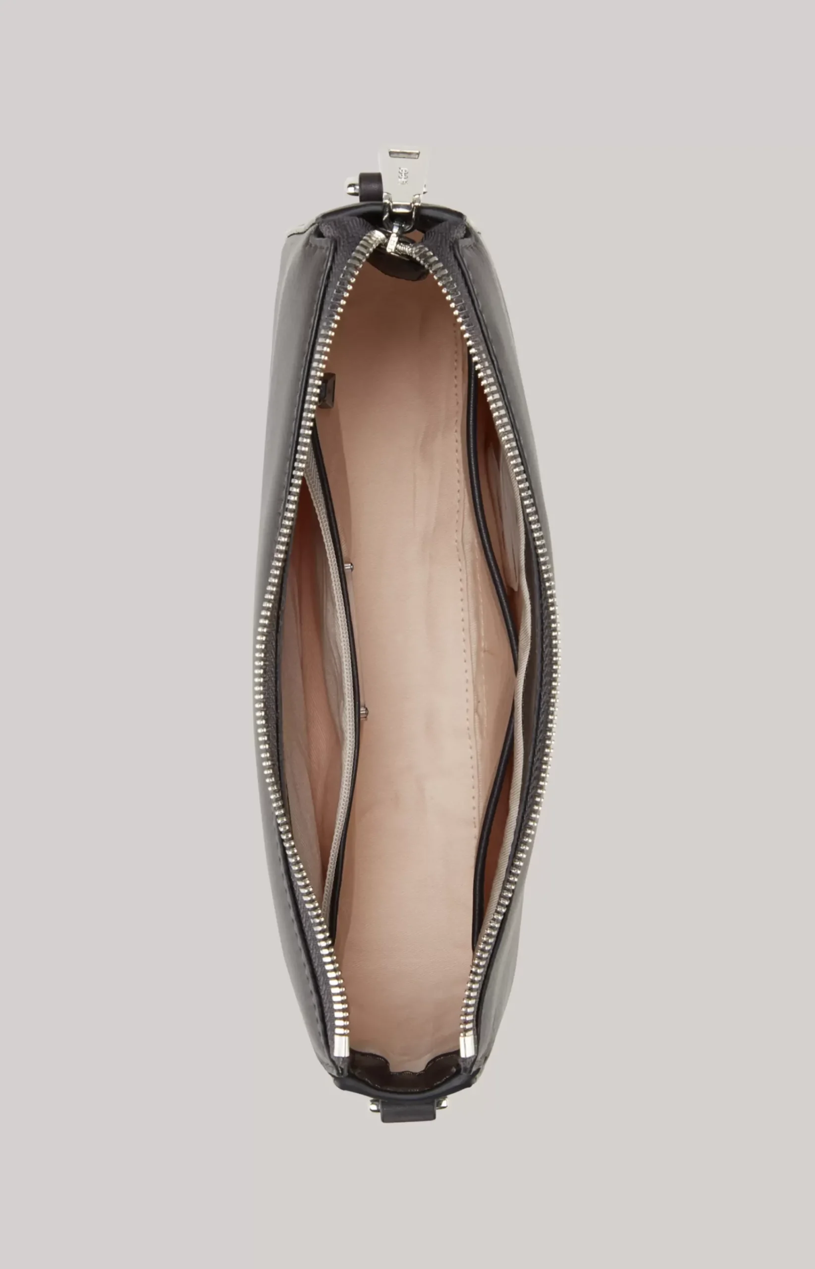 Sofisticato Jasmina Leather Shoulder Bag in Grey