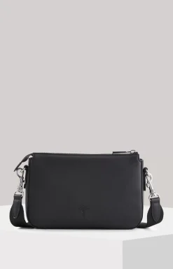 Sofisticato Jasmina Leather Shoulder Bag in Black