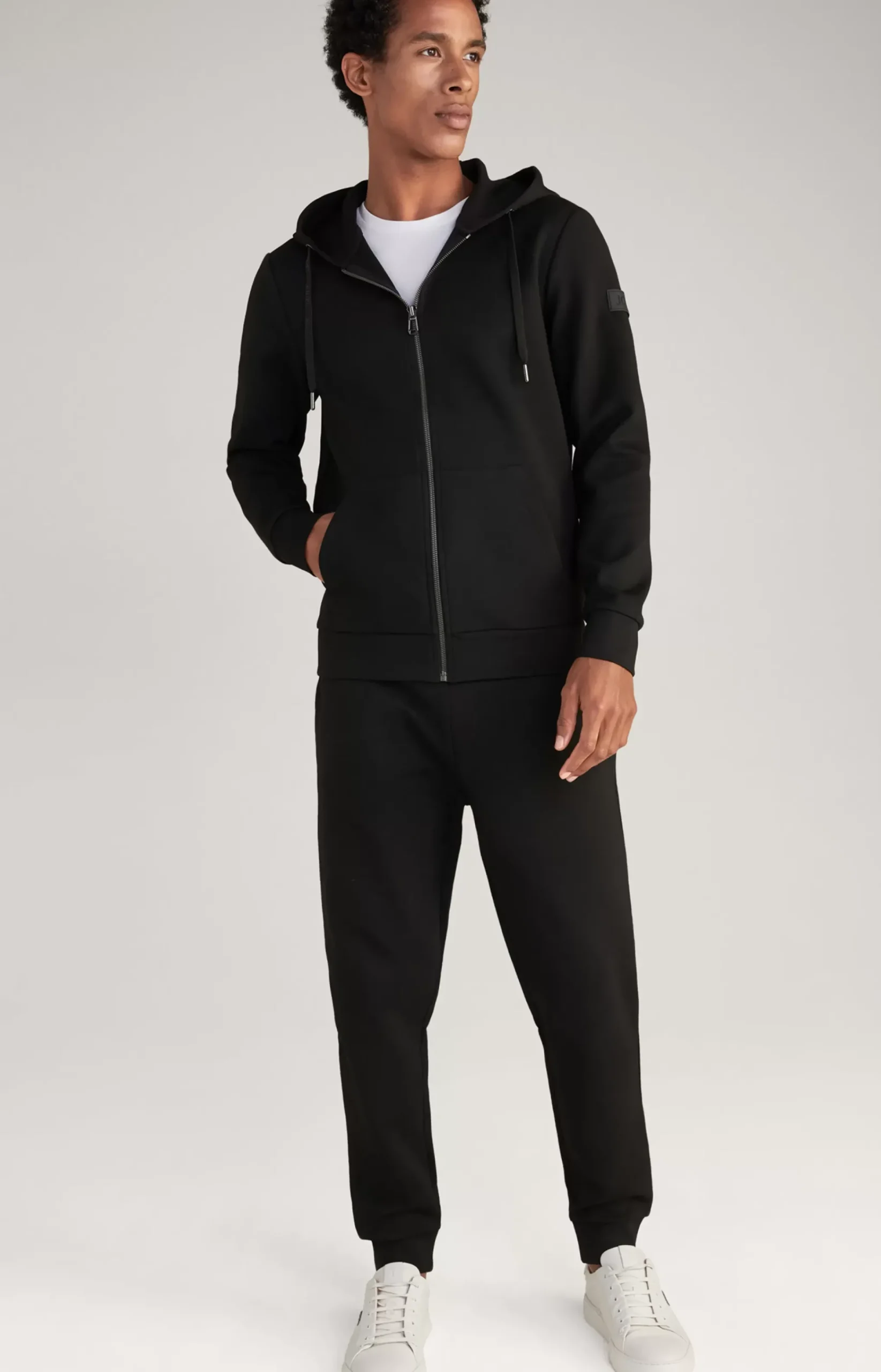 Stratos Sweatshirt Jacket in Black