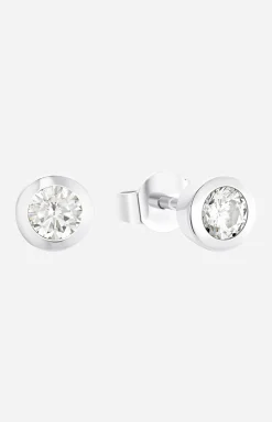 Stud earrings in silver