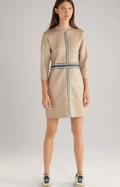 Sweatshirt Dress in a Beige Pattern