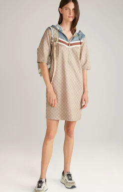 Sweatshirt Dress in a Beige Pattern