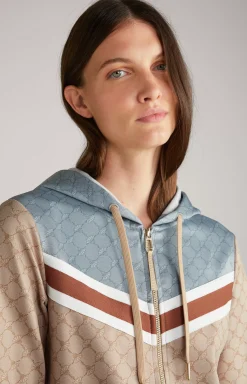 Sweatshirt Dress in a Beige Pattern