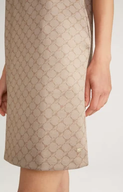 Sweatshirt Dress in a Beige Pattern