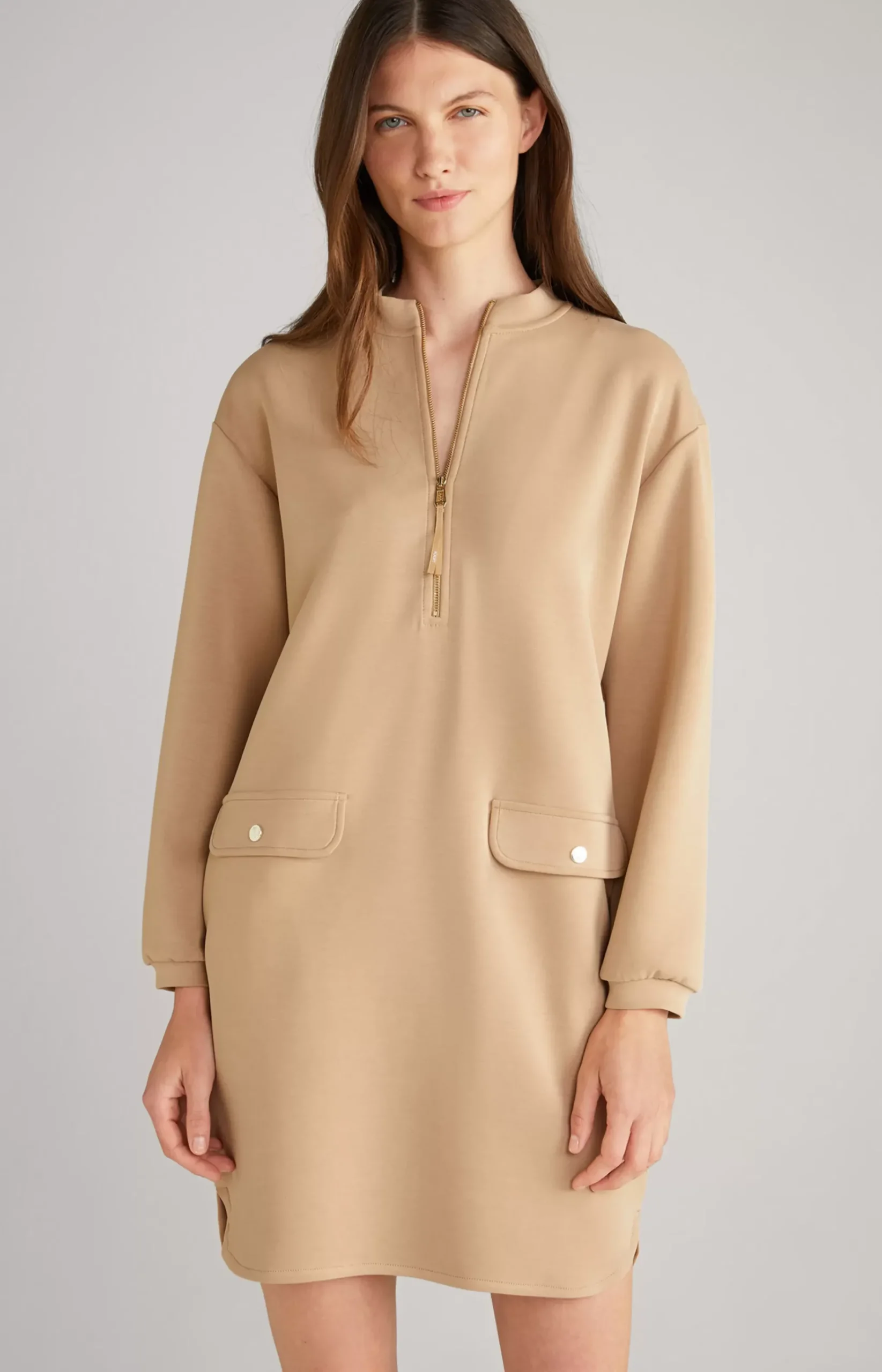 Sweatshirt Dress in Beige