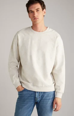 Tadeo Cotton Sweatshirt in Light Beige