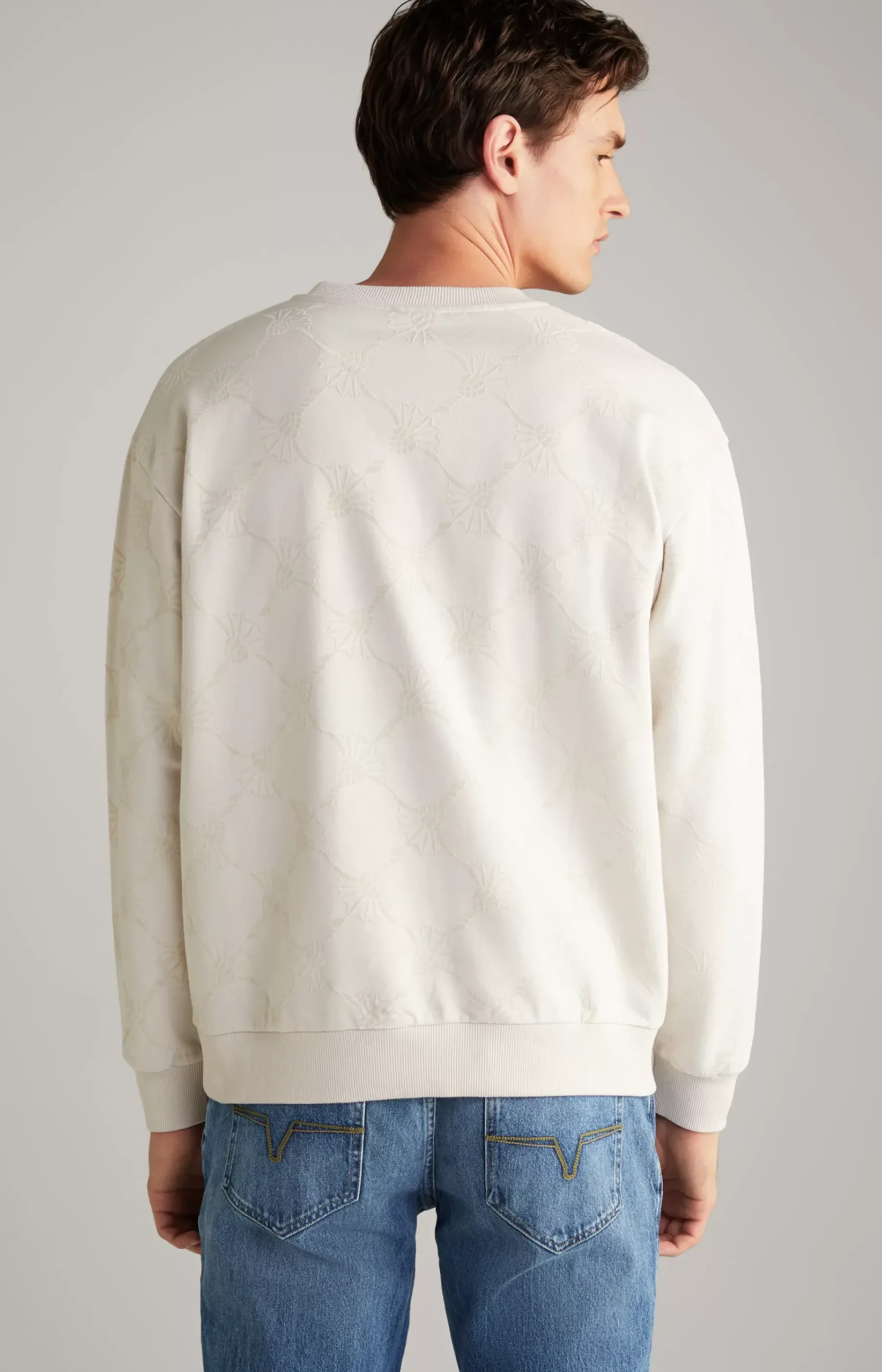 Tadeo Cotton Sweatshirt in Light Beige