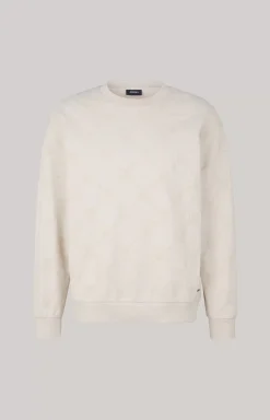 Tadeo Cotton Sweatshirt in Light Beige