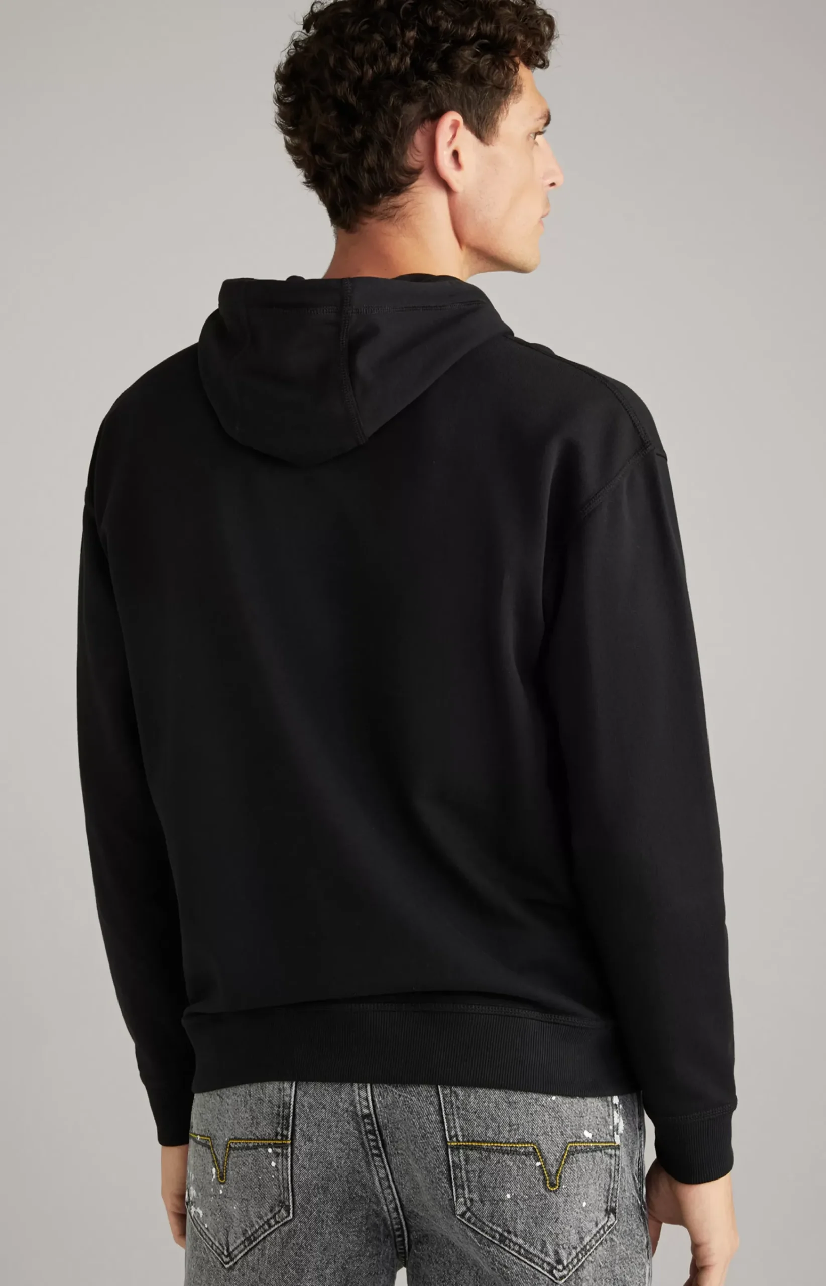 Timonos Cotton Hoodie in Black