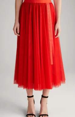 Tulle Skirt in Red