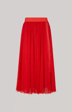 Tulle Skirt in Red