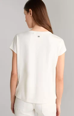 Tulle T-shirt in Off-white