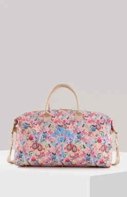 Tutti Fiori Lorella Weekender in a Beige/Pink Pattern