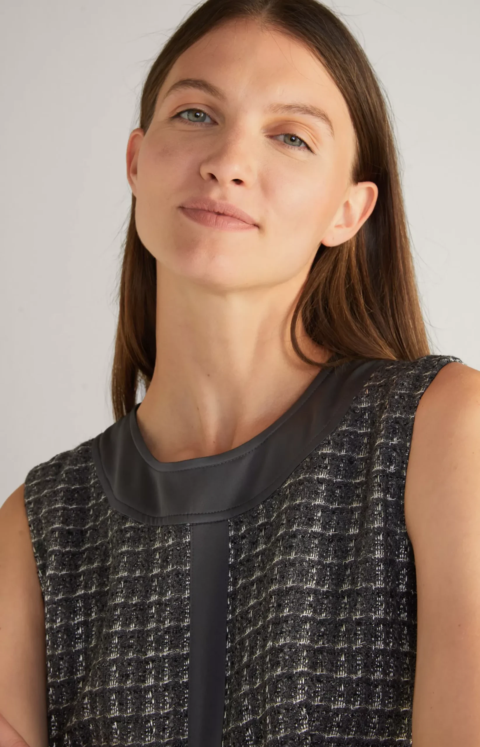 Tweed Dress in Grey