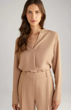 Twill Blouse in Camel