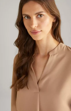 Twill Blouse in Camel  