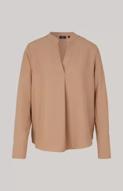 Twill Blouse in Camel  