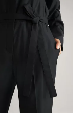 Twill Overalls in Black