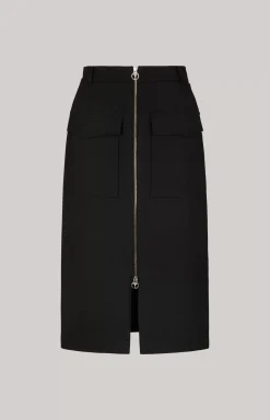 Twill Skirt in Black