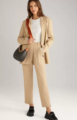 Twill Trousers in Beige